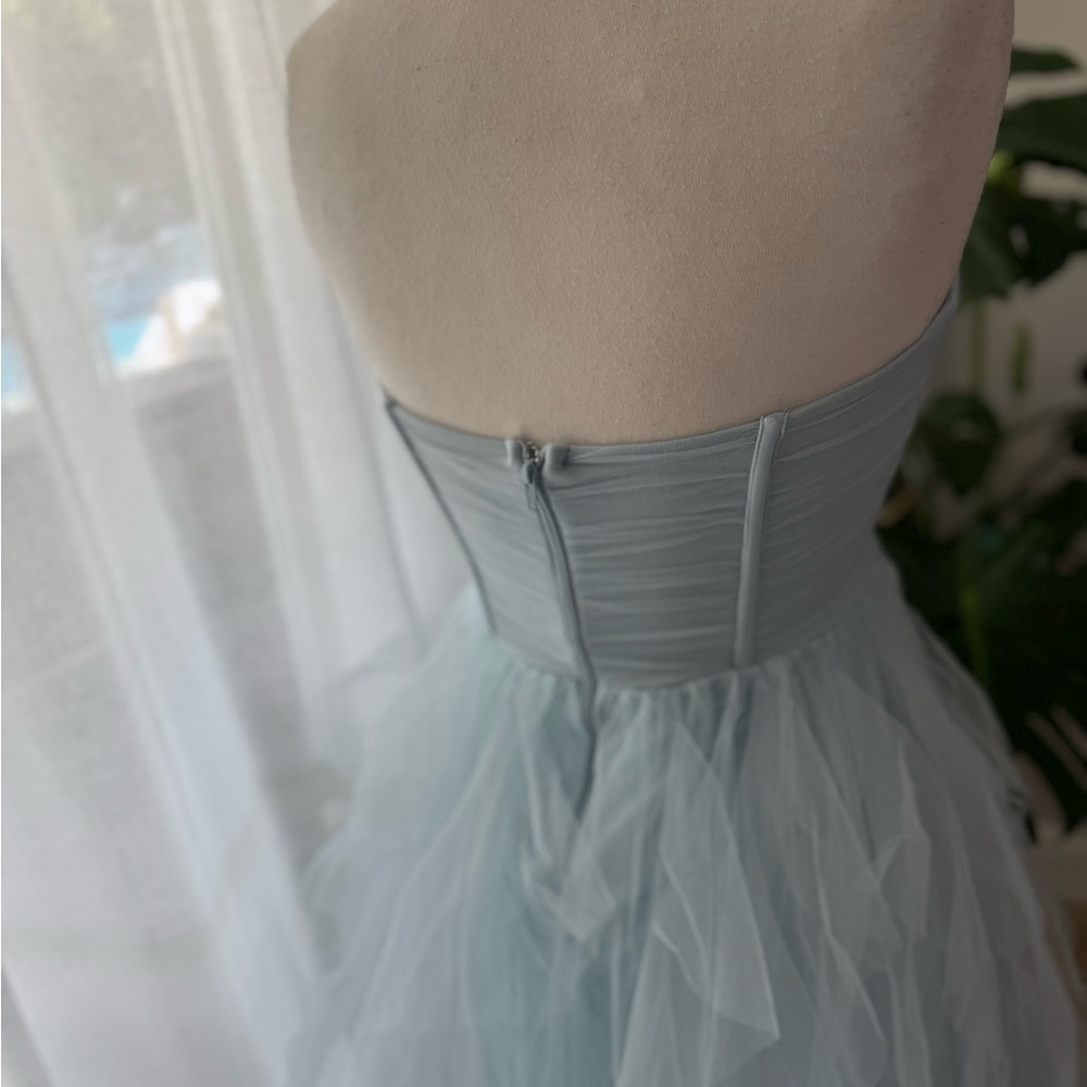 Lindsey Bustier Windsor Ruffle Tulle Ball‎ gown Prom Elegant Strapless Dress - Picture 4 of 5